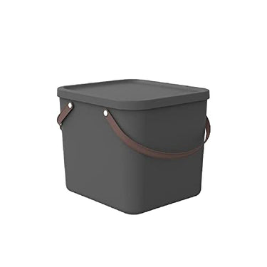 Rotho Albula Aufbewahrungsbox 40l mit Deckel, Kunststoff (PP recycelt), anthrazit, 40l (40.0 x 40.0 x 34.0 cm), Nicht zutreffend im Sale